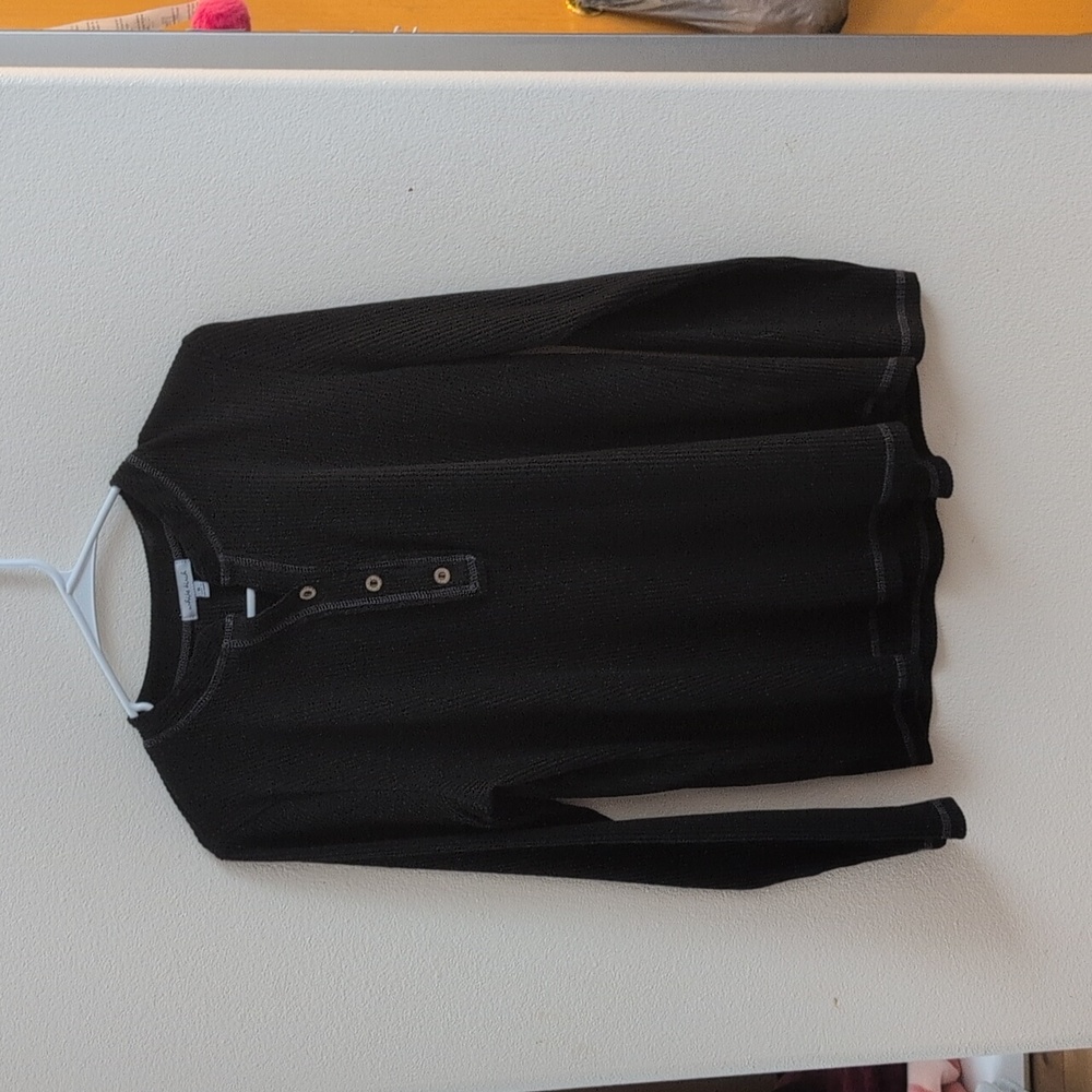 White Birch Black Ribbed Top